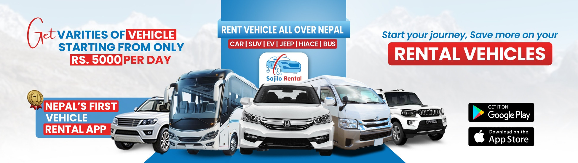 Rent vehicles for any occasion